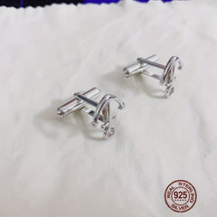 925 Sterling Silver Anchor Cufflinks Men's Suit Accessories