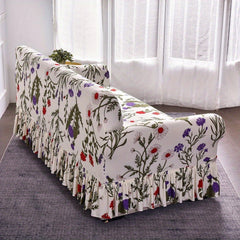 Non Slip Elastic Sofa Slipcover Milk Silk Print Adds Style to Room