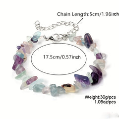 Natural Crystal Stone Irregular Bohemian Style Bracelet