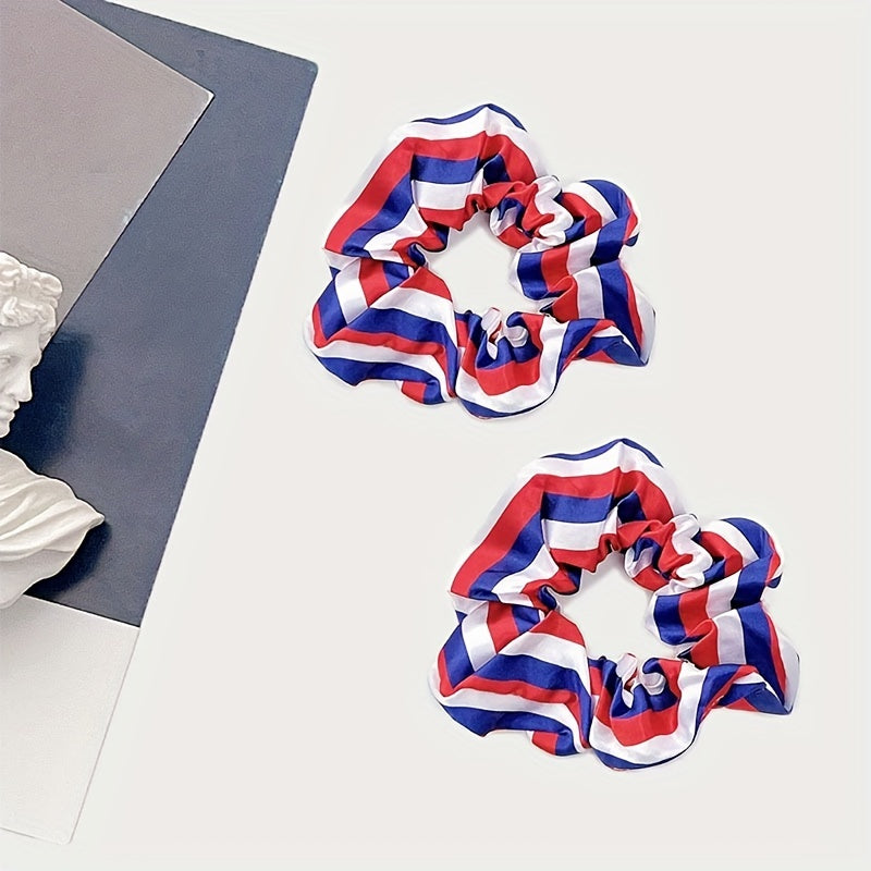 American Flag Hair Tie Elastic Scrunchie for Women Girls