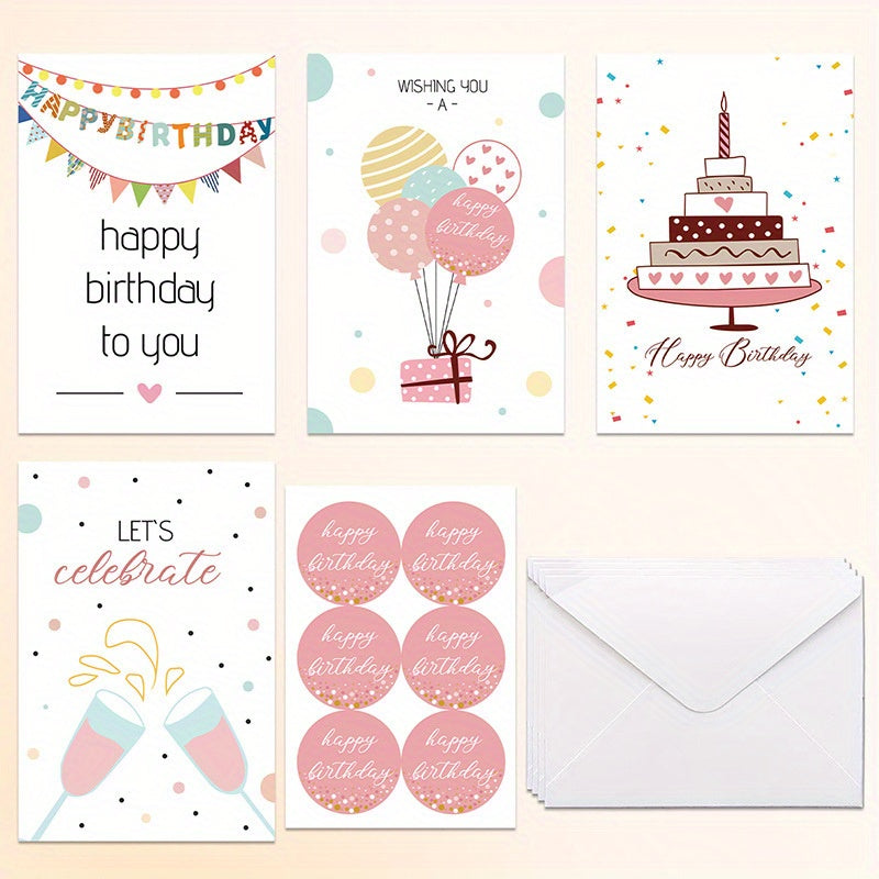 Birthday Cards Set of 9 with Envelopes
