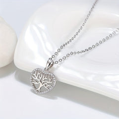 Heart Tree Pendant Necklace With Meaningful Message Card