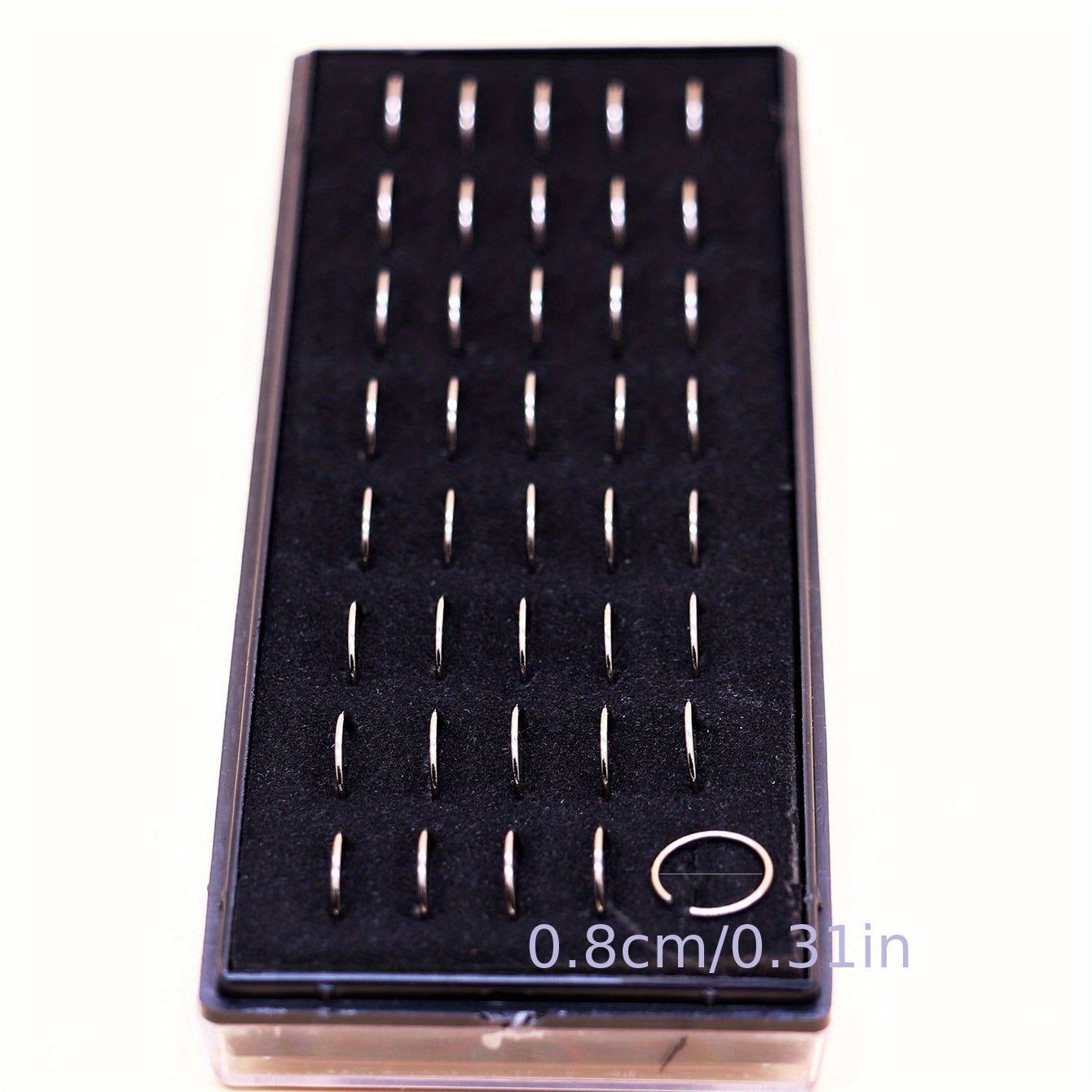 40pcs Small Bead Stainless Steel Nose Stud Ring Unisex