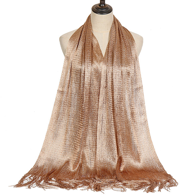 Women's Party Shawls with Golden and Silver Thread - Warm Scarf