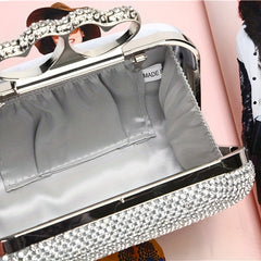 Glitter Rhinestone Evening Bag Dinner Clutch Purse For Wedding Party