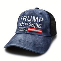 Distressed Trucker Hat Vintage Embroidery Baseball Cap