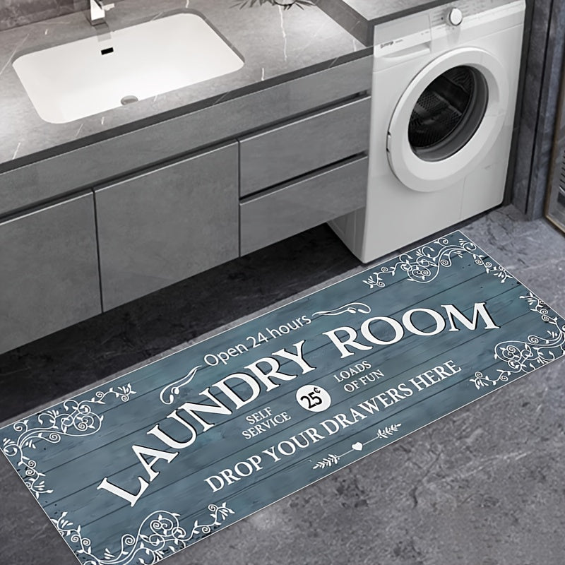 Retro Area Rug English Letter Pattern Carpet