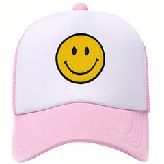 Vintage Mesh Trucker Hat with Smile Foam High Crown