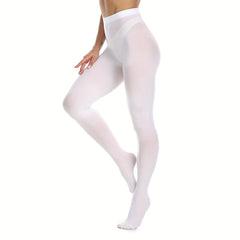 Solid Slim Tights High Waist Elastic Pantyhose Women's Stockings
