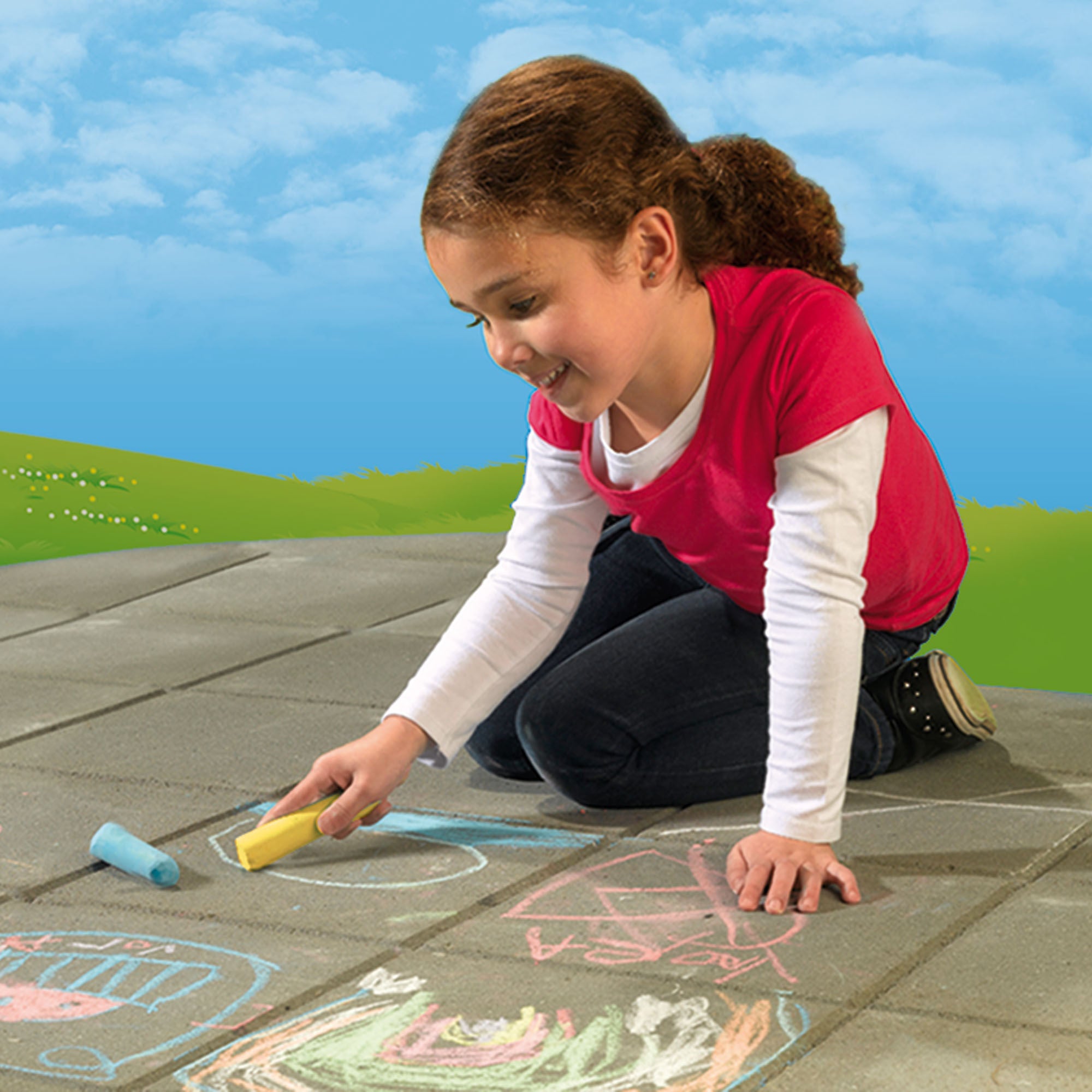 Outdoor Chalk Set 22pc Bucket
