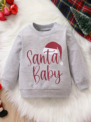 Baby Boy's Graphic Long Sleeve Crew Neck Sweatshirt