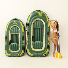 3-Person Inflatable Fishing Kayak with Hard Bottom