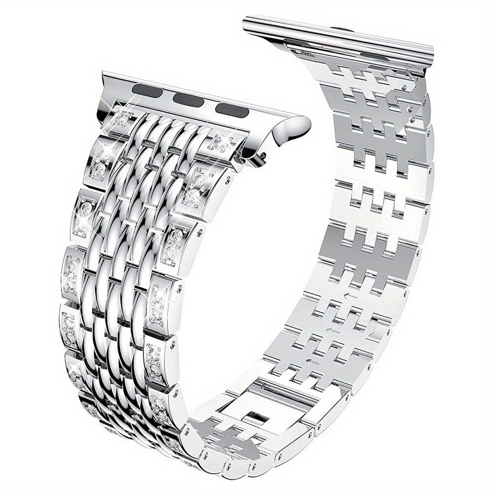 Metal Rhinestone Bracelet Band for I Watch 5 4 3 42mm 46mm Pro Active 2