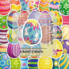 54pcs Easter Vinyl Stickers Reusable Waterproof Decals for Party Decor