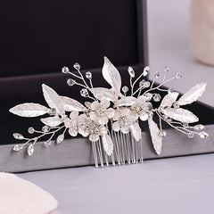 Bridal Hairbrush Pearl Crystal Wedding Hair Accessories