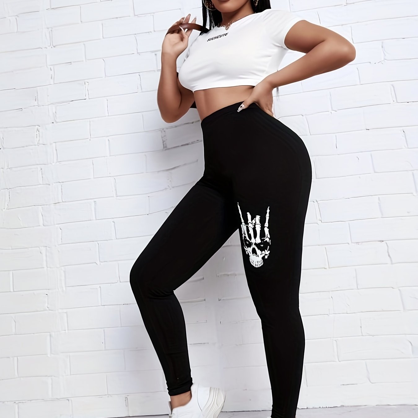 Halloween Skull High Stretch Leggings