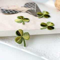 10pcs Clover Patches Iron On Heat Patches For Jackets Sew On Patches