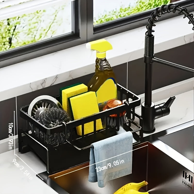 Faucet Sponge Holder Sink Box Organizer Hanging Rack for Drying Soap Sponge
