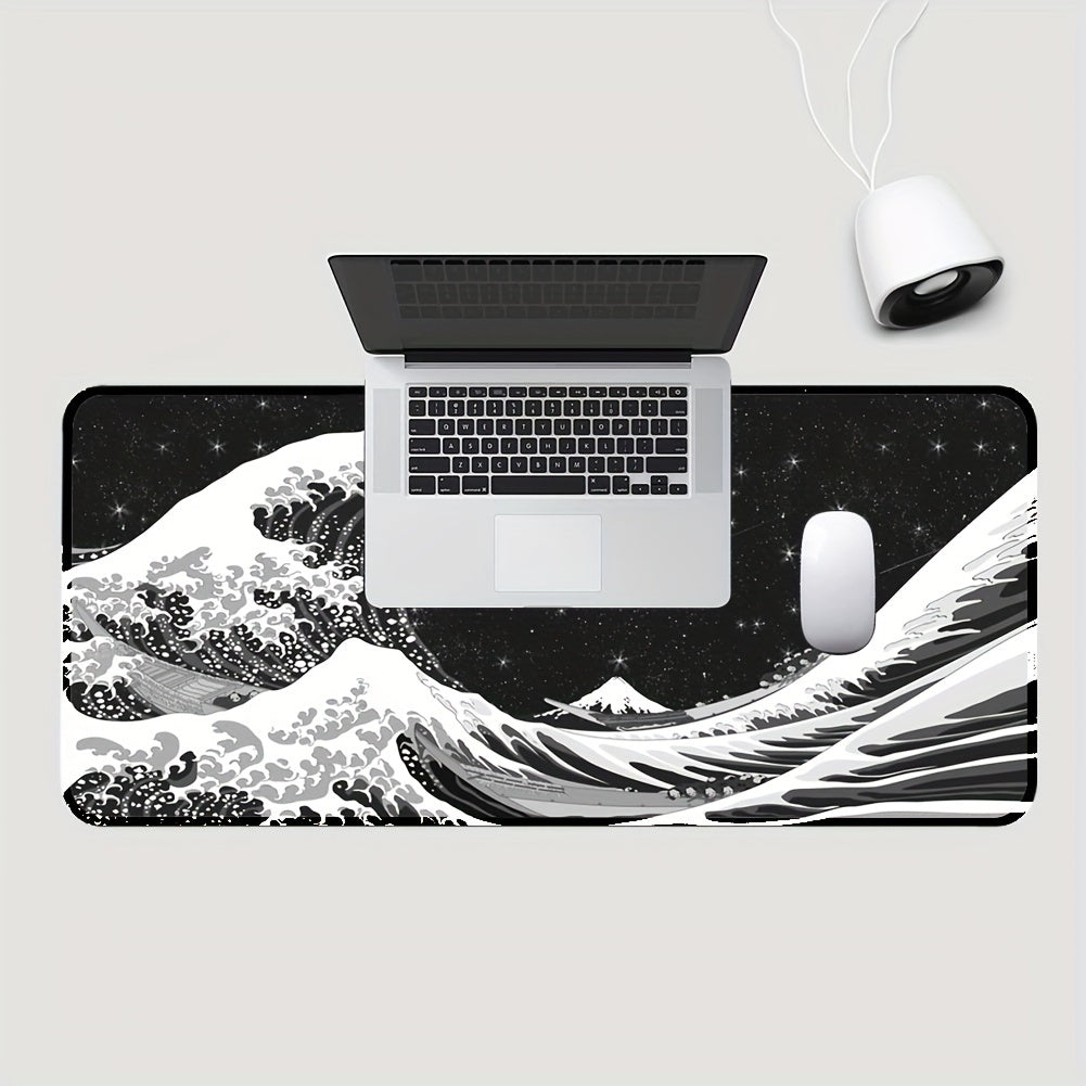 Wave Pattern Extended Gaming Mouse Pad 80x30cm