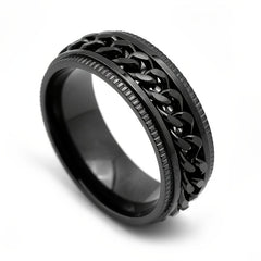 Men's Stainless Steel Rotatable Chain Ring