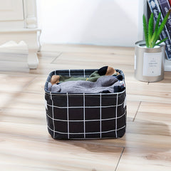 Mini Storage Basket Organizer For Makeup Book Baby Toy Canvas Bag