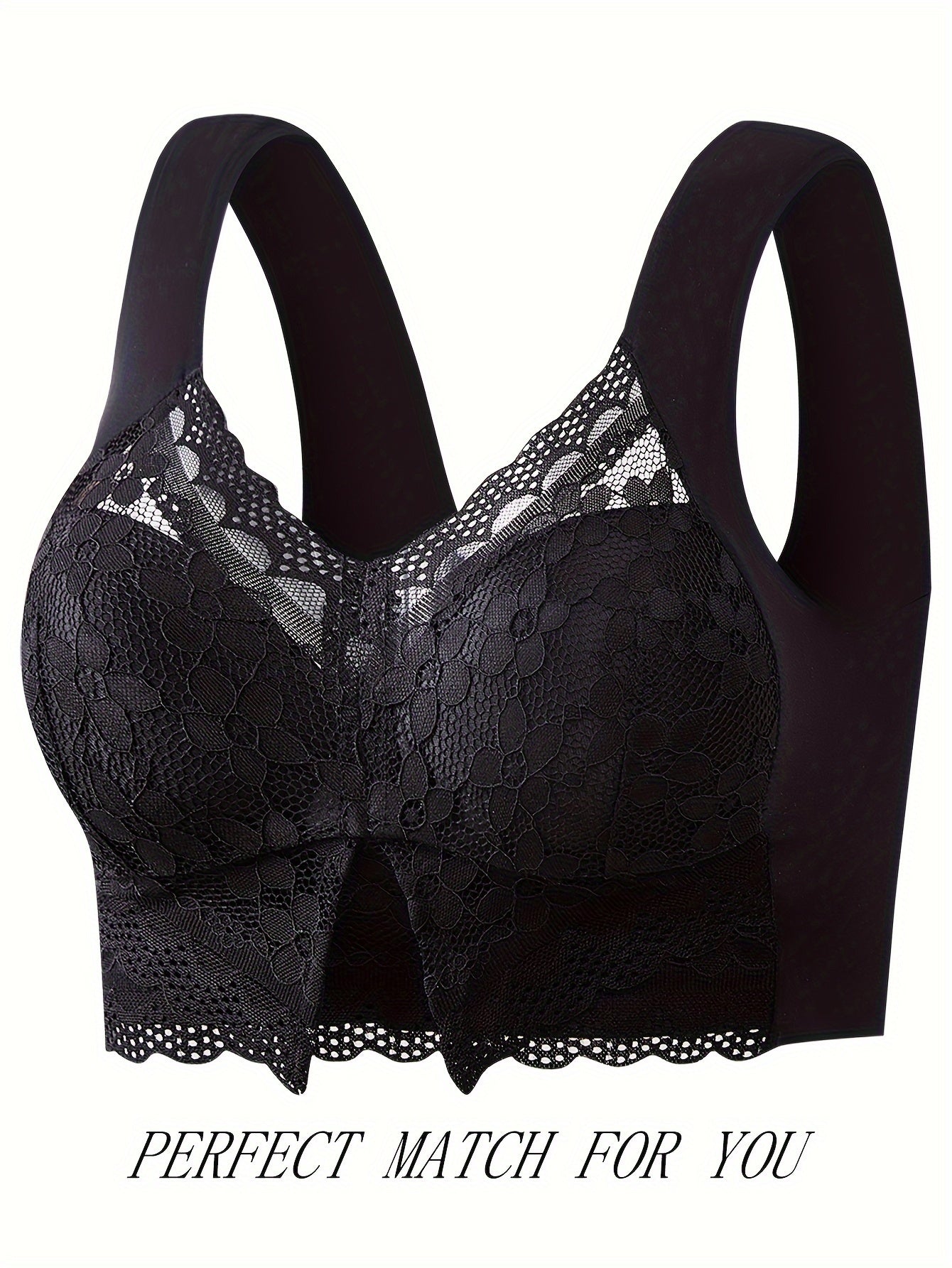 Lace Wireless Bra & Scallop Trim Tank Bra Set
