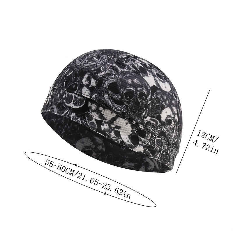Skull Print Cycling Small Hat Dust-proof Sunshade Breathable Quick-drying Cap