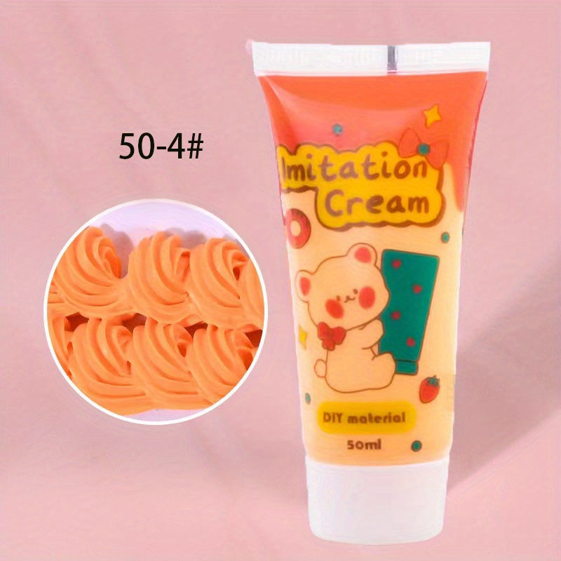 50ml Simulated Cream Glue Set Small Hair Clip Resin Cream Glue