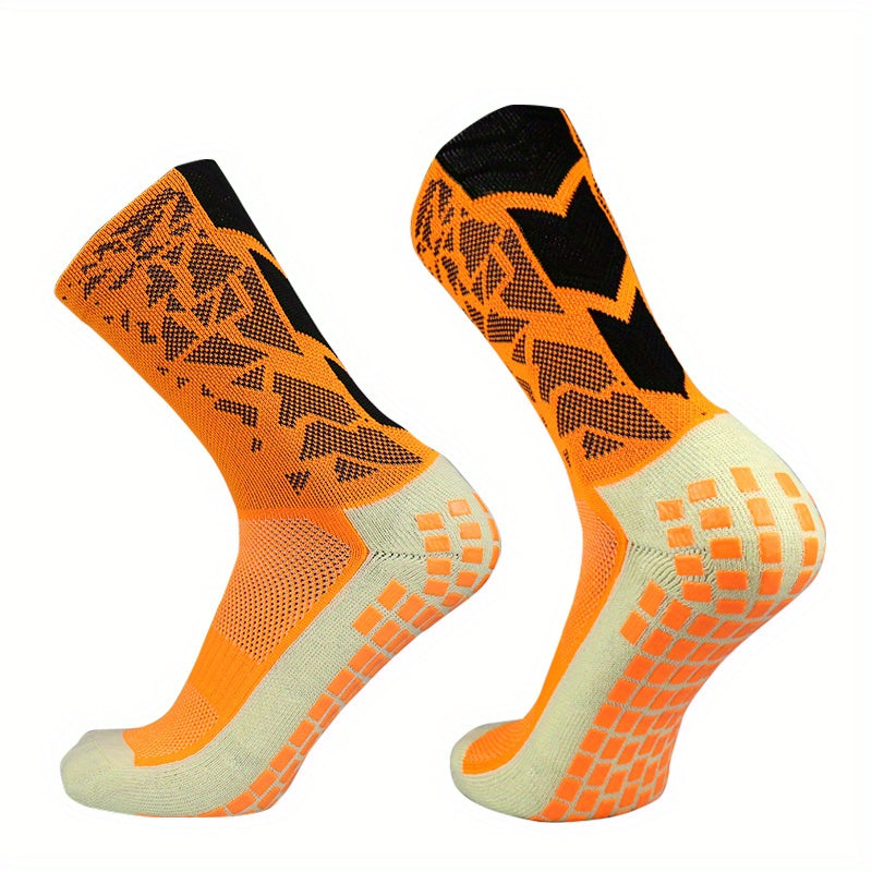 Colorful Pattern Anti-Skid Silicone Football Socks