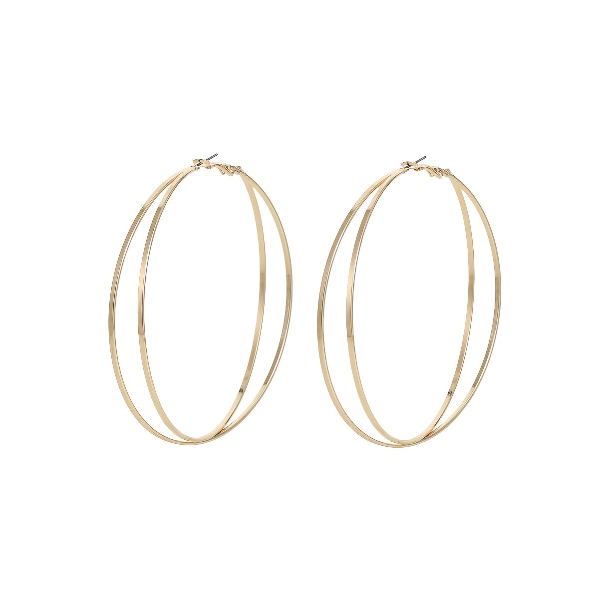 Extravagant 18K Plated Hoop Earrings Party Holiday Decor Gift 1Pair