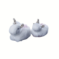 Unicorn Soft Plush Cozy House Slippers for Baby Girls