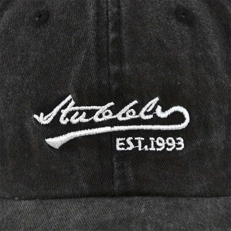 Vintage Small Letter Embroidery Baseball Cap Patch Embroidered Duck Tongue Cap