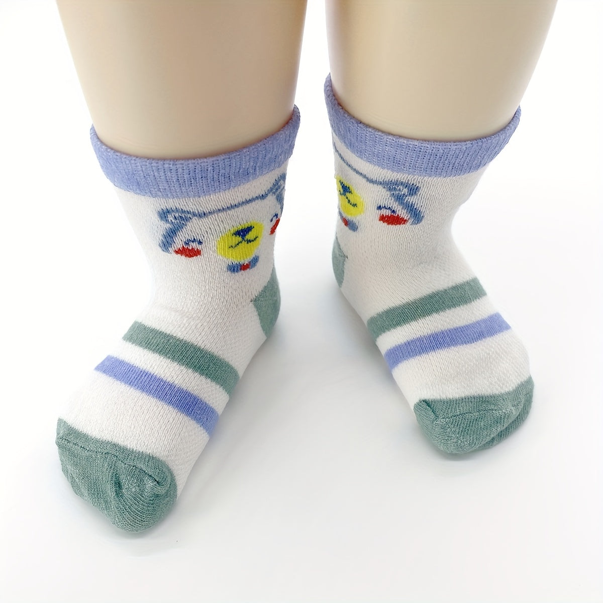 5pairs Baby Boys Kids Mesh Breathable Crew Socks for Summer