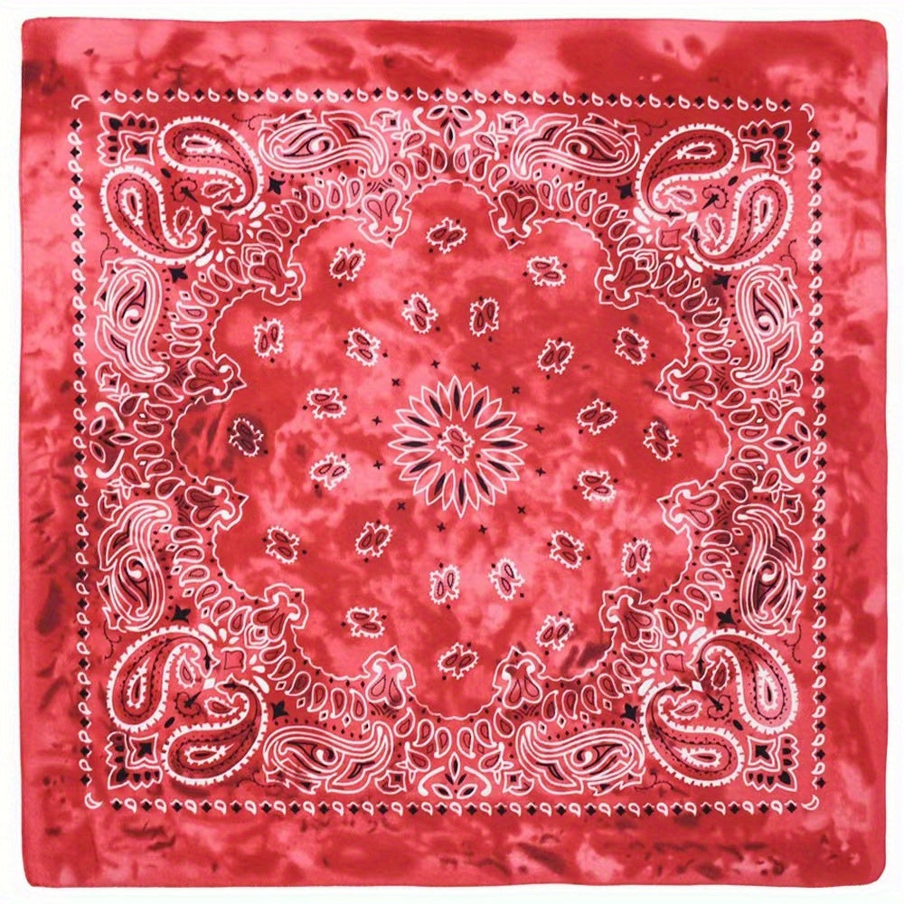 Paisley Print Tie Dye Bandana Casual Square Scarf