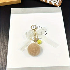 Bow Plush Ball Bag Pendant Key Chain Car Key Chain