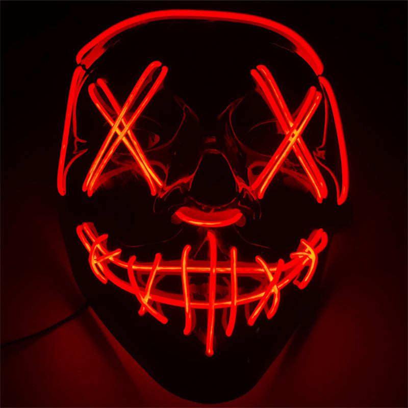 Neon LED Mask Creepy Mask For Costume Party Cosplay Mask Purge Mask