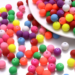 100pcs 6mm Acrylic Christmas Beads Mix Spacer Jewelry Beads