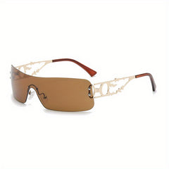 Y2K One Piece Metal Sunglasses UV400