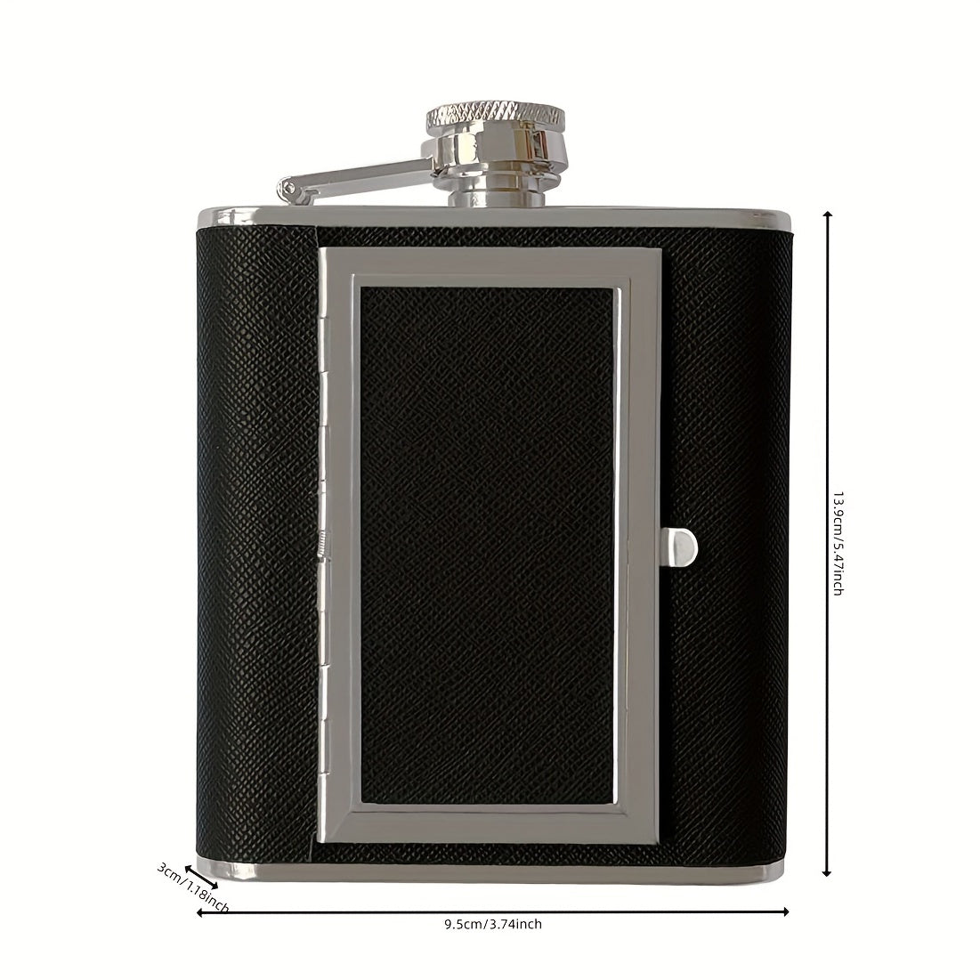 Stainless Steel 6oz Novelty Wine Jug & Cigarette Box Combo