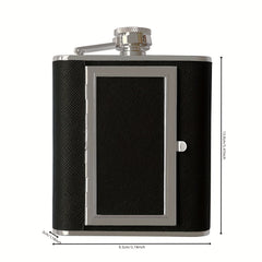 Stainless Steel 6oz Novelty Wine Jug & Cigarette Box Combo