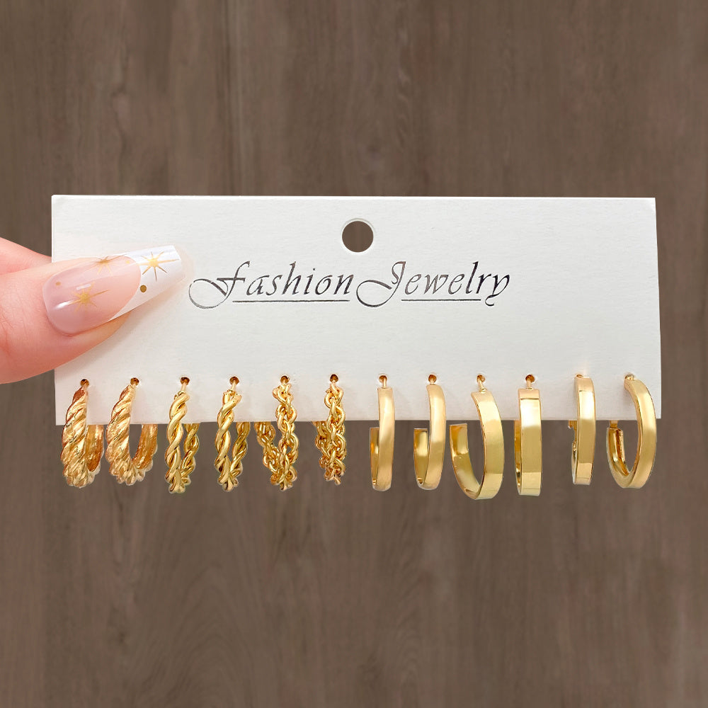 Butterfly Drop Earrings & Faux Pearl Stud Set