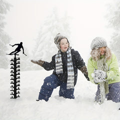 Snow Gauge Metal Snowfall Measuring Rod Winter Skiing Ruler Christmas Gift