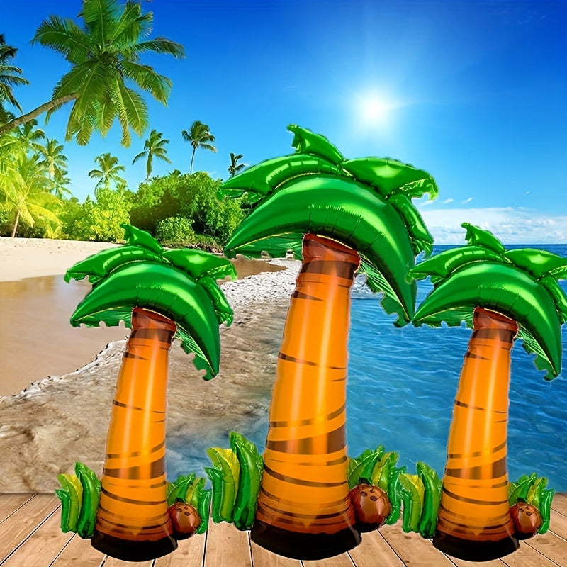 42 Inch Stand Coconut Tree Aluminum Film Balloon Hawaiian Style Decoration