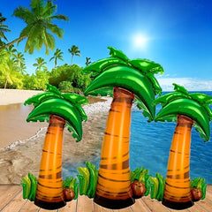 42 Inch Stand Coconut Tree Aluminum Film Balloon Hawaiian Style Decoration