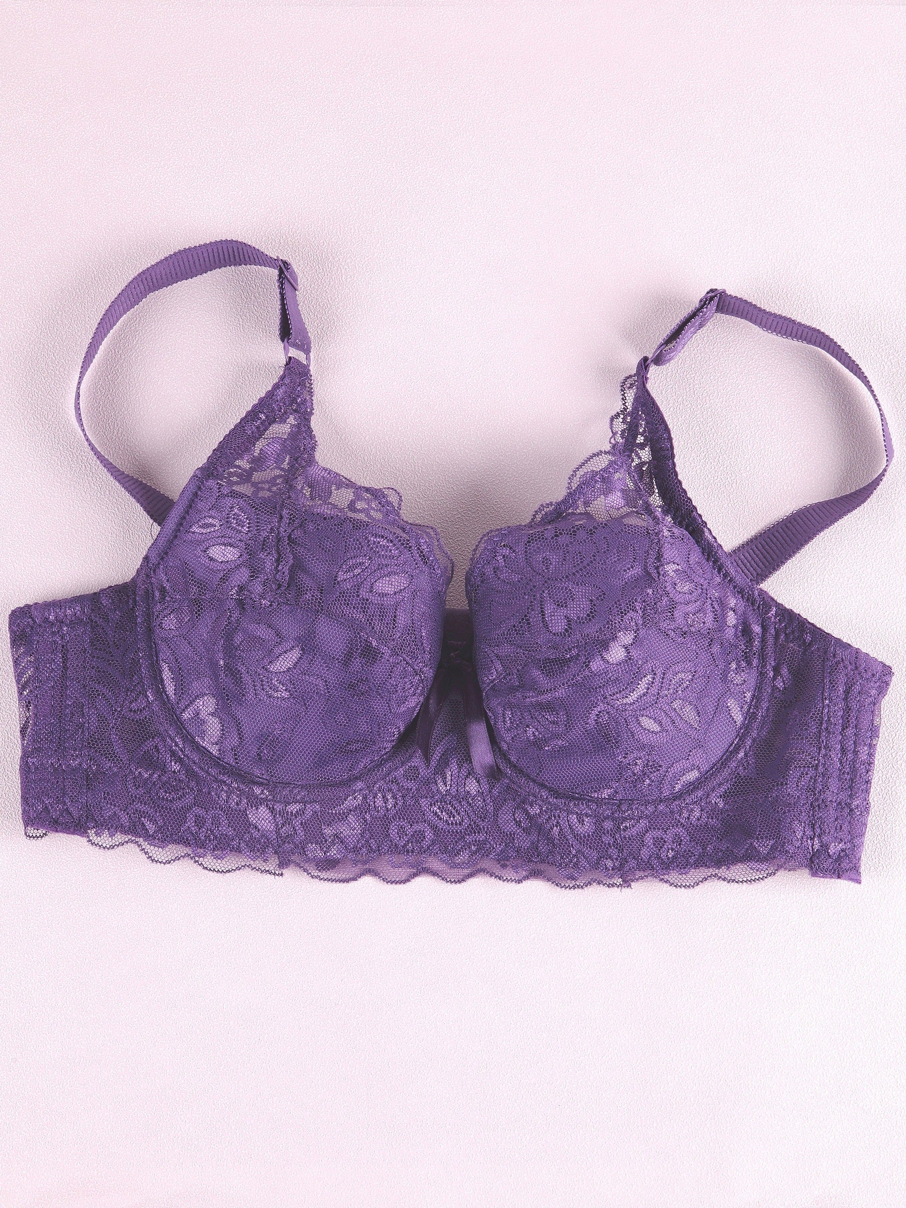 Lace Push Up Bra with Scallop Trim