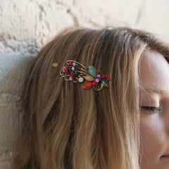 Retro Peacock Hair Clip Rhinestone Bobby Pin Barrette Hair Barrette Hair Slides
