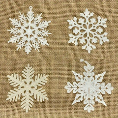 Snowflakes Christmas Decorations Glitter Powder Hanging Snowflake Decorations