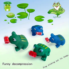 Funny Frog Toys with Tongue Out Durable Rubber Party Favors for Ages 6