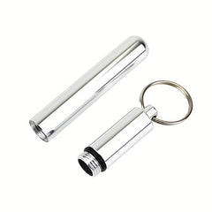 Pocket Toothpick Holder Metal Pill Box Key Ring Portable