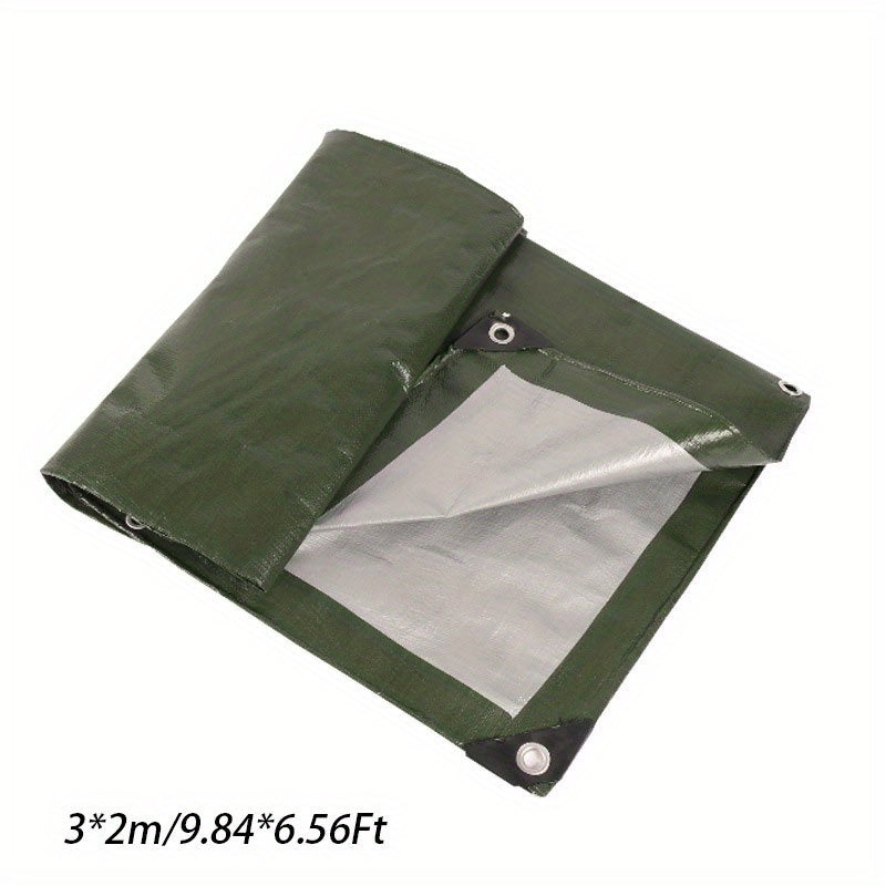 Green Silvery Tarp Heavy Duty Cover Grommets Dust Moisture proof Tarpaulin